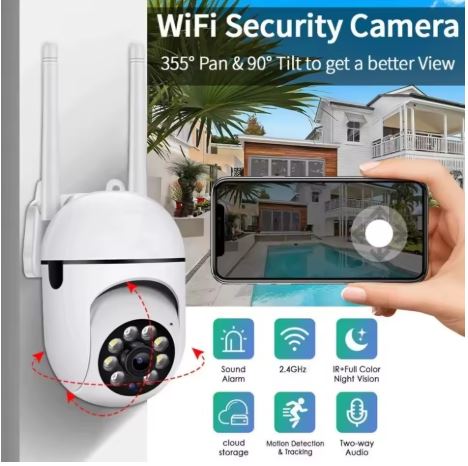 CAM8X - Caméra de surveillance de sécurité sans fil Wifi, Zoom 4x.